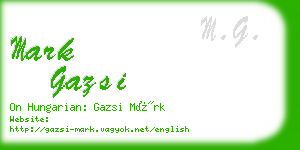 mark gazsi business card